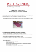 technical specifications heated carpets